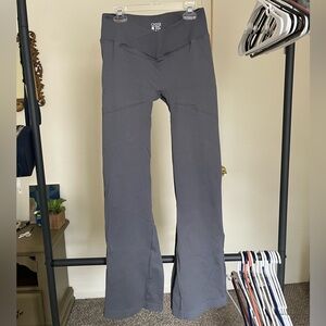 OQQ Charcoal Gray Flare Leggings